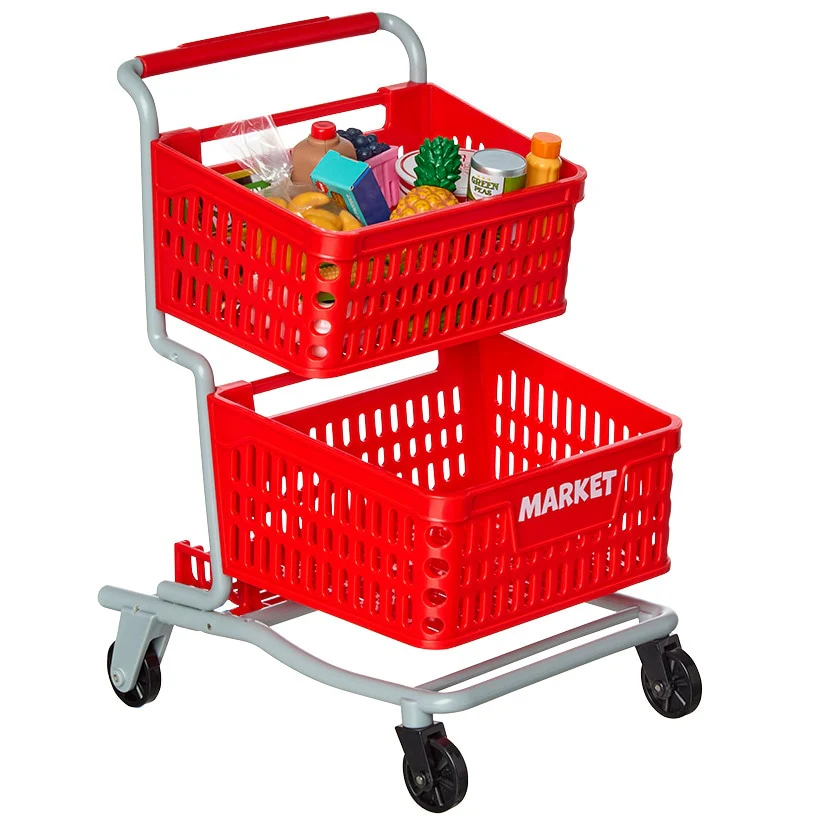 18" Doll Shopping Cart With Food Accessories - Image 4