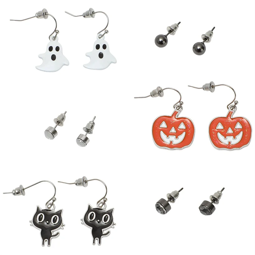 6-Pk Halloween Earrings - Image 4