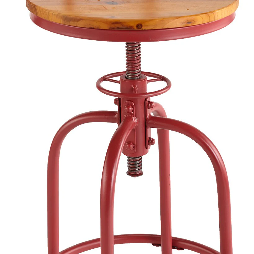 Adjustable Swivel Stool with Back - Image 6