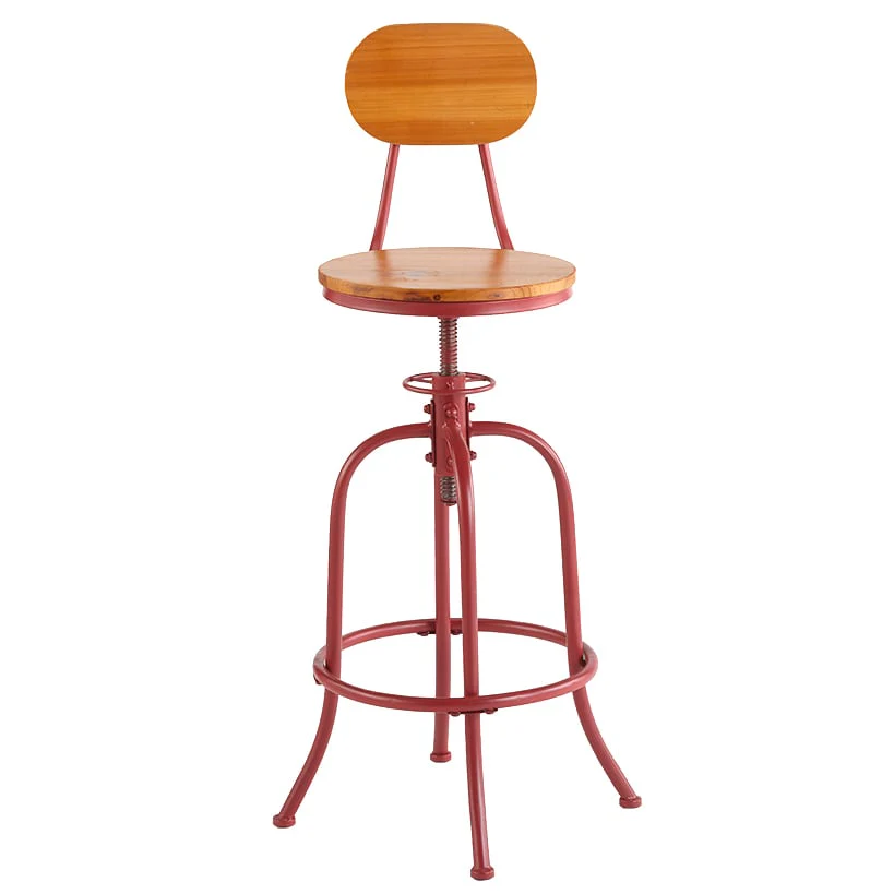 Adjustable Swivel Stool with Back - Image 8