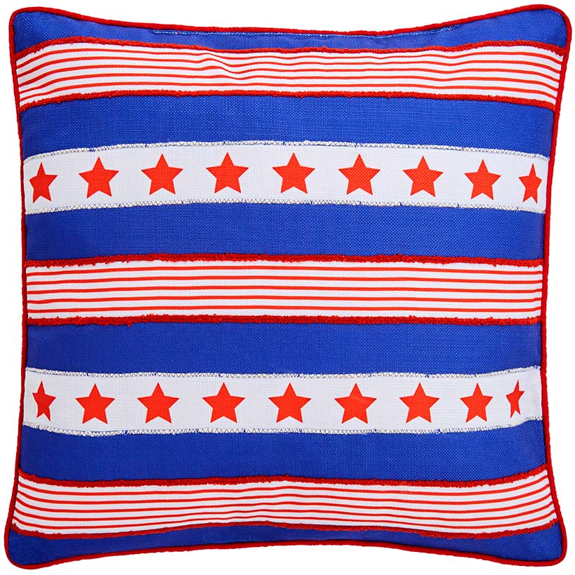 Americana Gnome Embroidered Decorative Pillow - Image 4