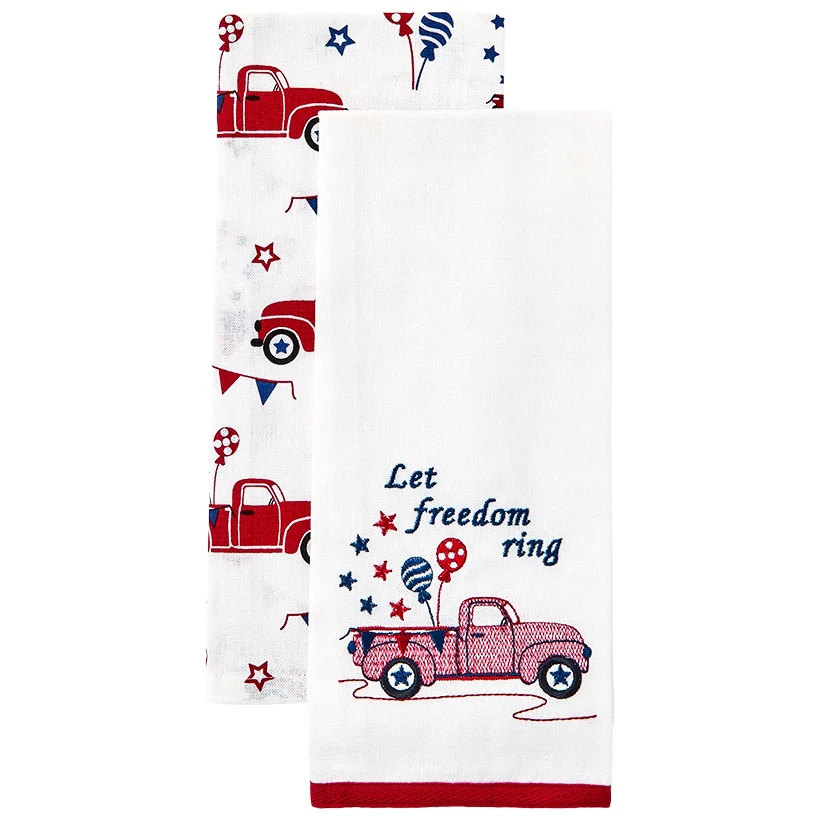 Americana Kitchen Towels Embroidered Set of 2 - Image 6