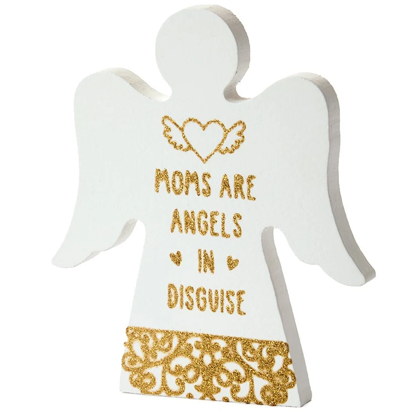 Angel Wooden Block Sign With Gold Sentiment - Image 5