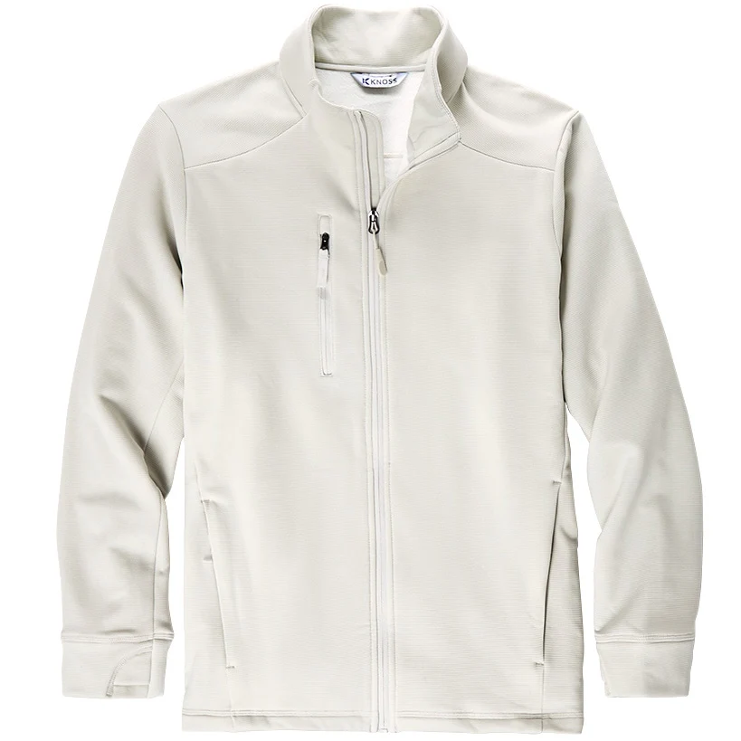 Aspire Men's Brushback Fleece Jacket Off-White - Image 2