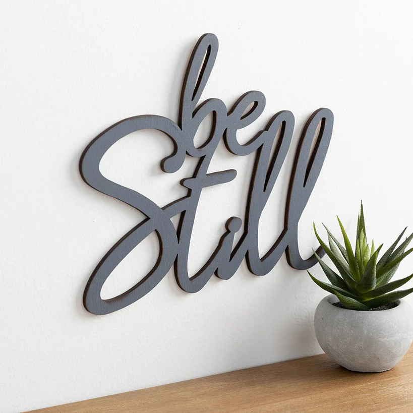 Be Still Wood Hanging Plaque - Image 2