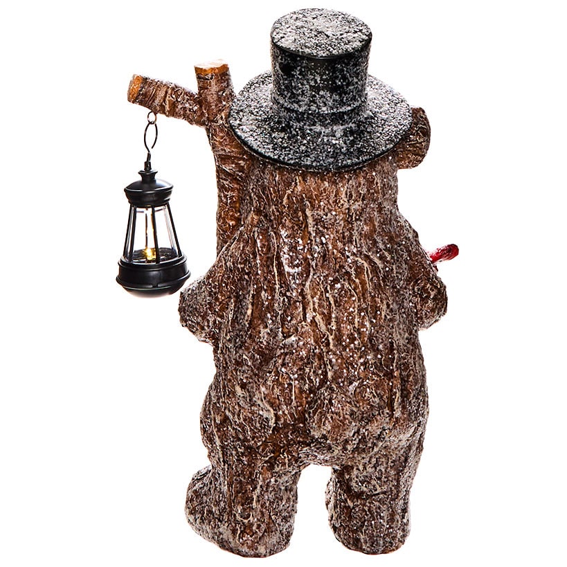 Bear Statue with Solar Lantern - Image 2
