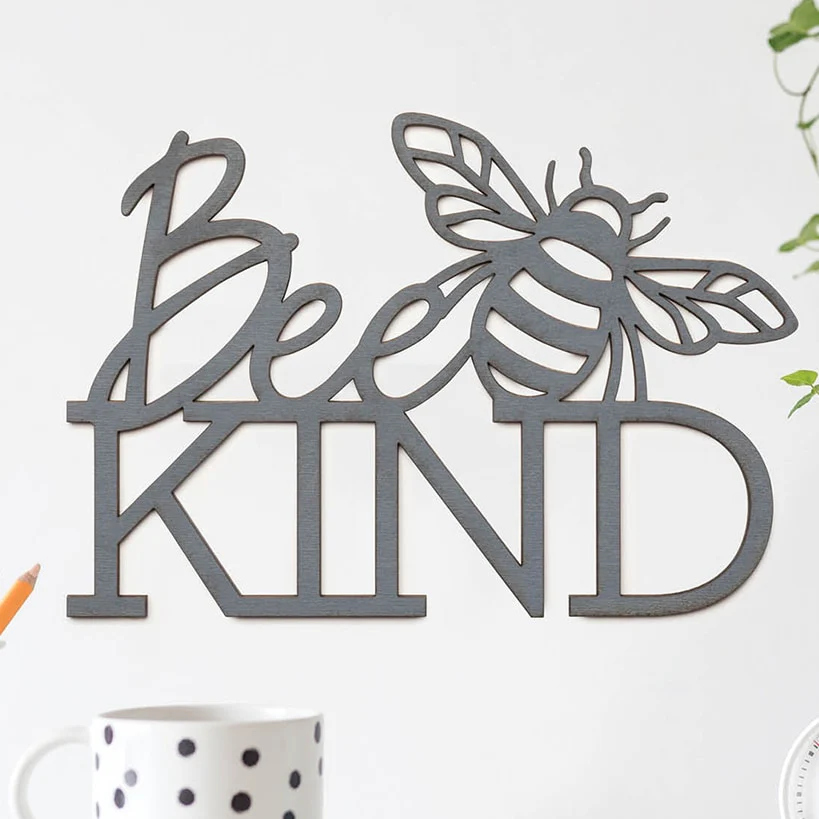 Bee Kind Wood Hanging Plaque - Image 2