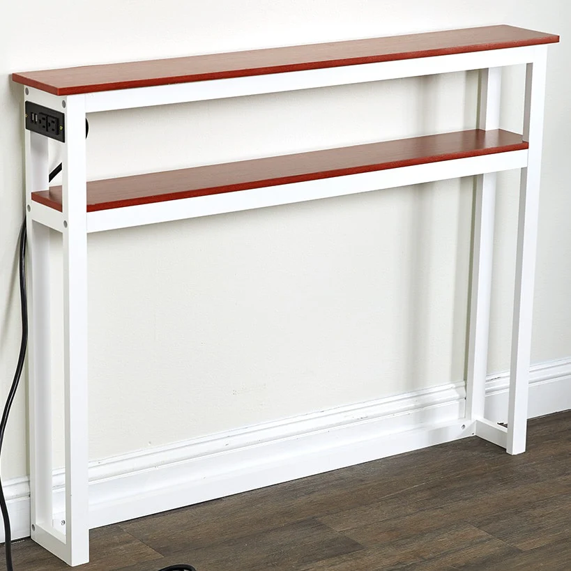 Behind-the-Sofa Long and Narrow Console Table with USB Port and Outlet - Image 5