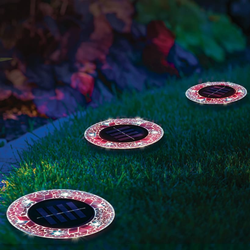 Bell+Howell® Sets of 4 Mosaic Disk Lights™ - Image 4