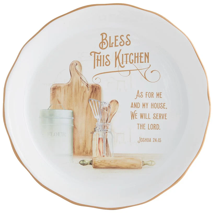 Bless This Kitchen Religious Decor - Pie Plate or Kitchen Prayer Plaque - Image 6