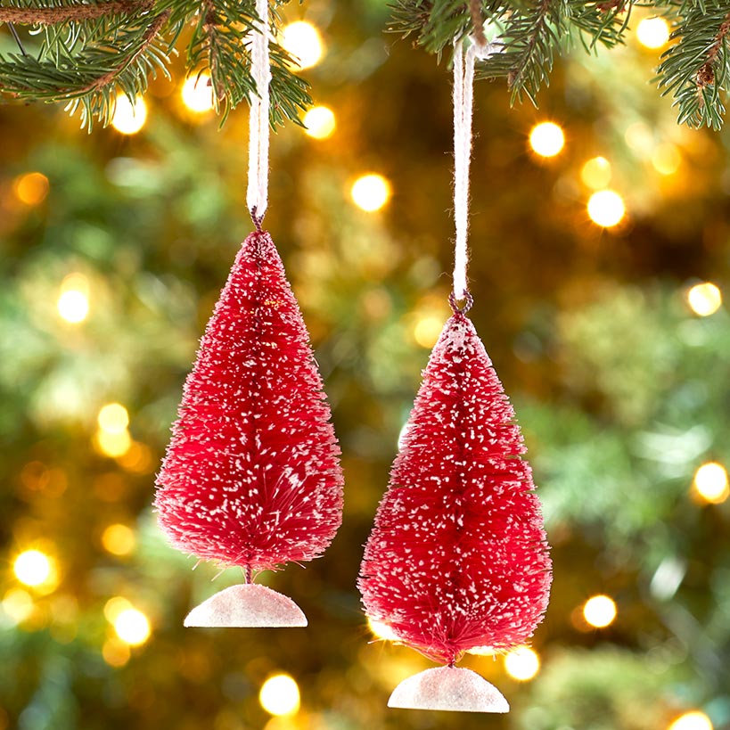 Bottlebrush Tree Ornaments Set of 2 - Image 6