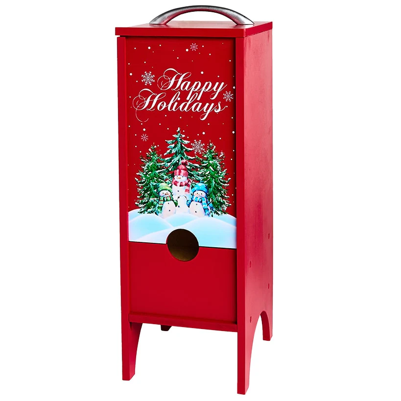 Boxed Wine Decorative Wooden Cover for Christmas - Holds 3L - Image 6