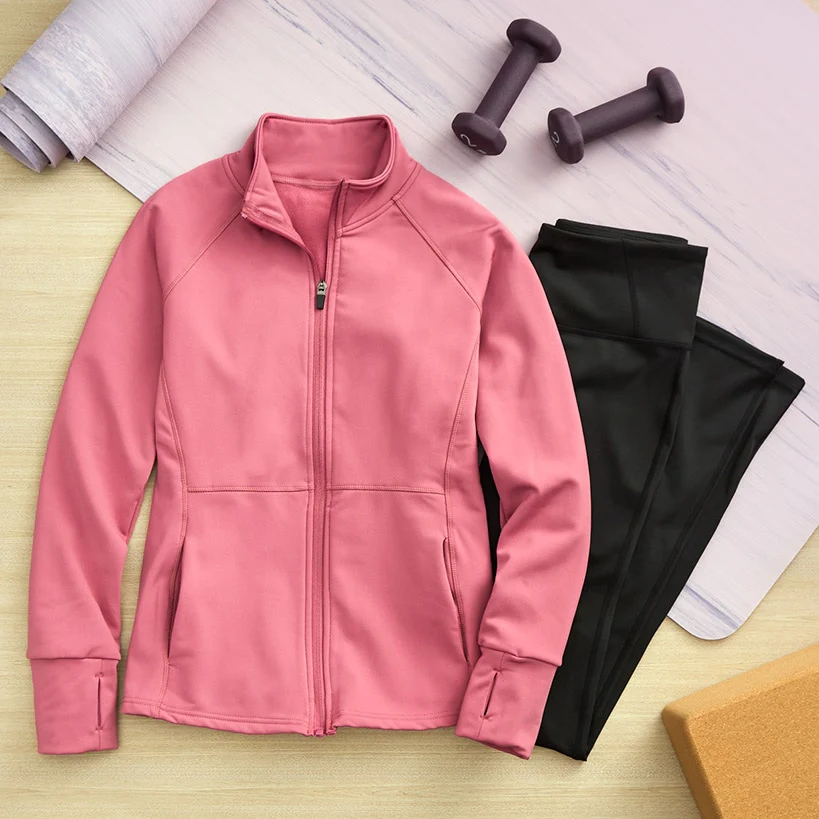 BSP Fleece-Lined Women's Exercise Jacket - Image 4