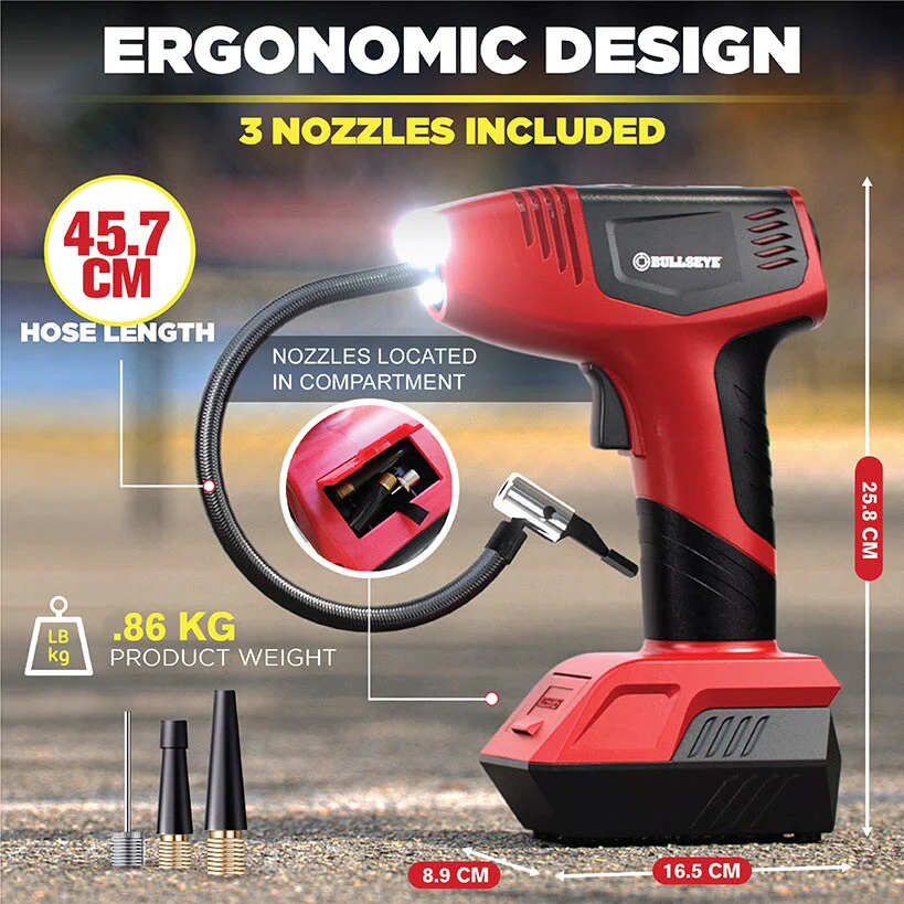 Bullseye™ Pro Rechargeable Tire Inflator - Fast, Portable, and Efficient - Image 4