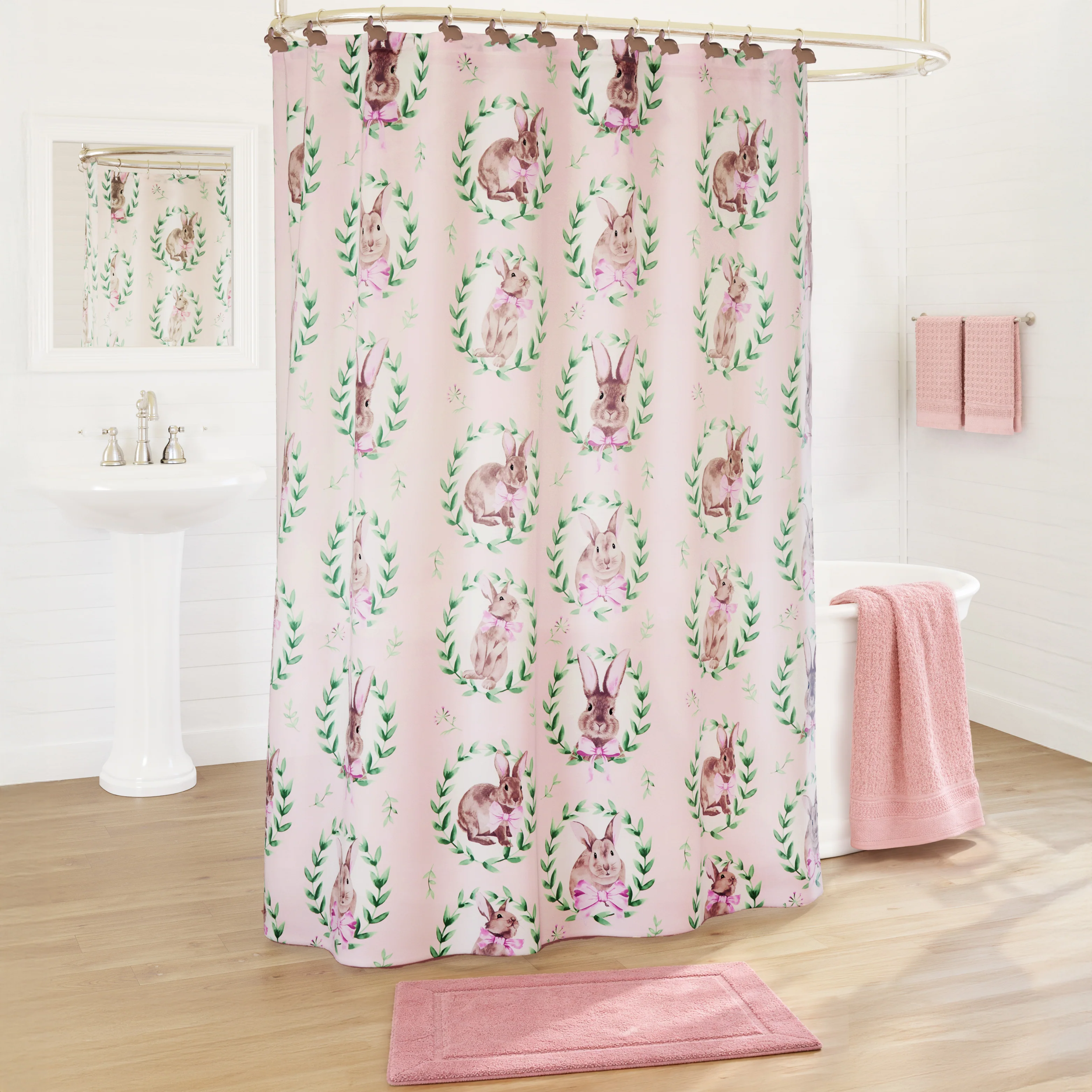 Bunnies and Bows Shower Curtain