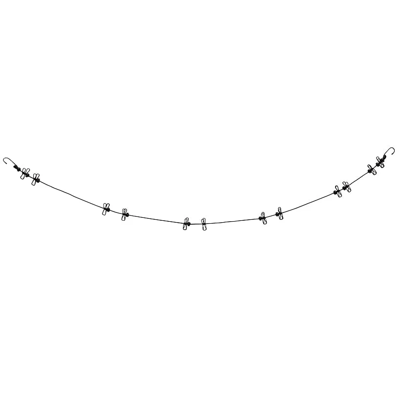 Camping Retractable Clothesline - 12 Pins, 13 Buckles and 70" Long - Image 2