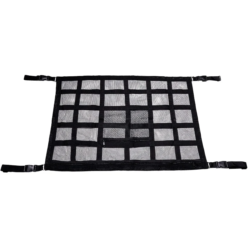 Car Ceiling Cargo Mesh Net With 2 Separate Pockets 1 Zippered - Image 2