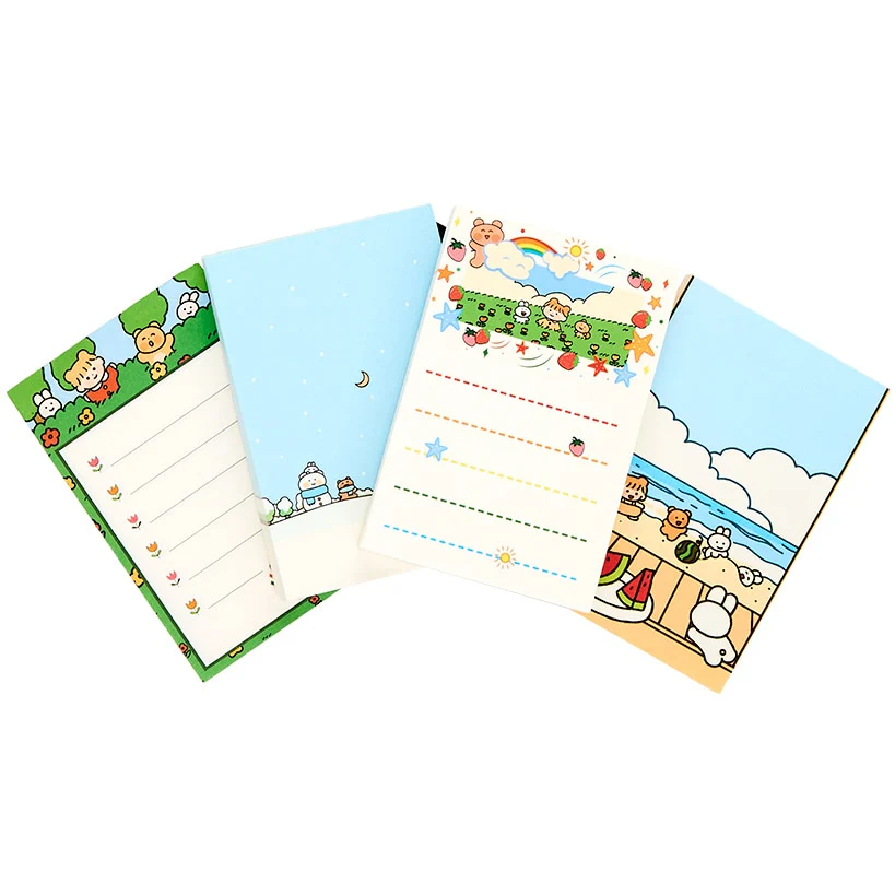 Cartoon Memo Writing Notepads - Set of 4 - Image 4