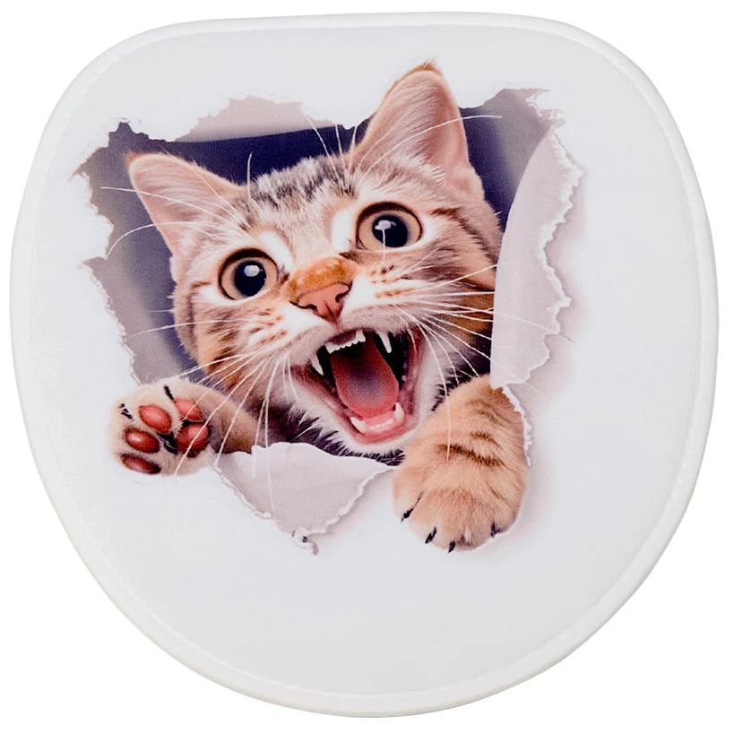 Cat Memory Foam Bath Rugs and Shower Curtain 16 Pc Set - Image 5