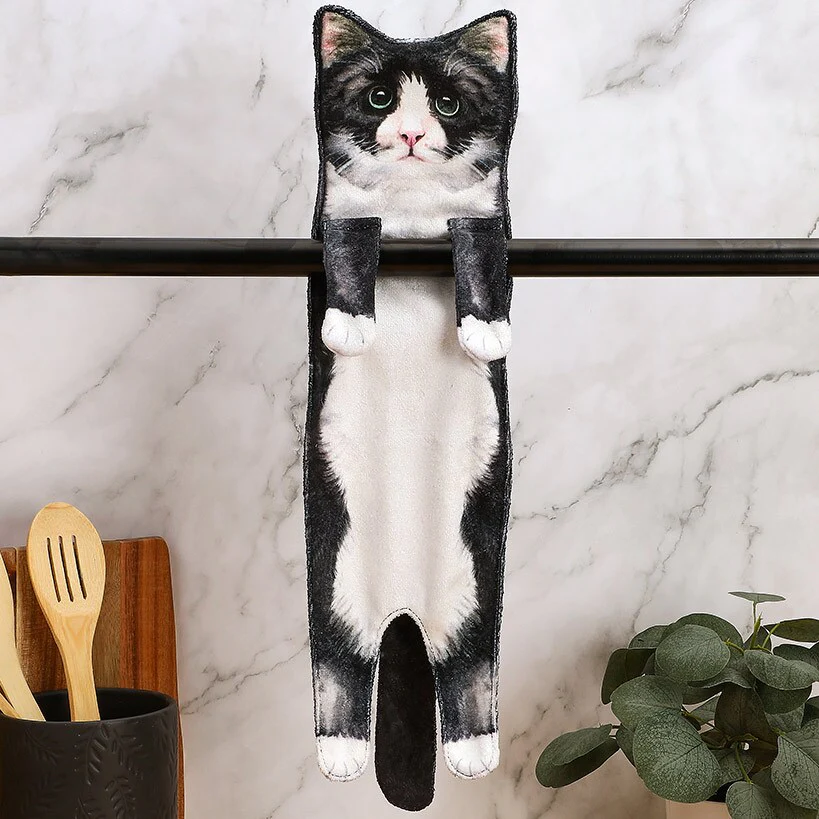Cat Shaped Decorative Soft And Absorbent Hanging Kitchen Towel - Image 5