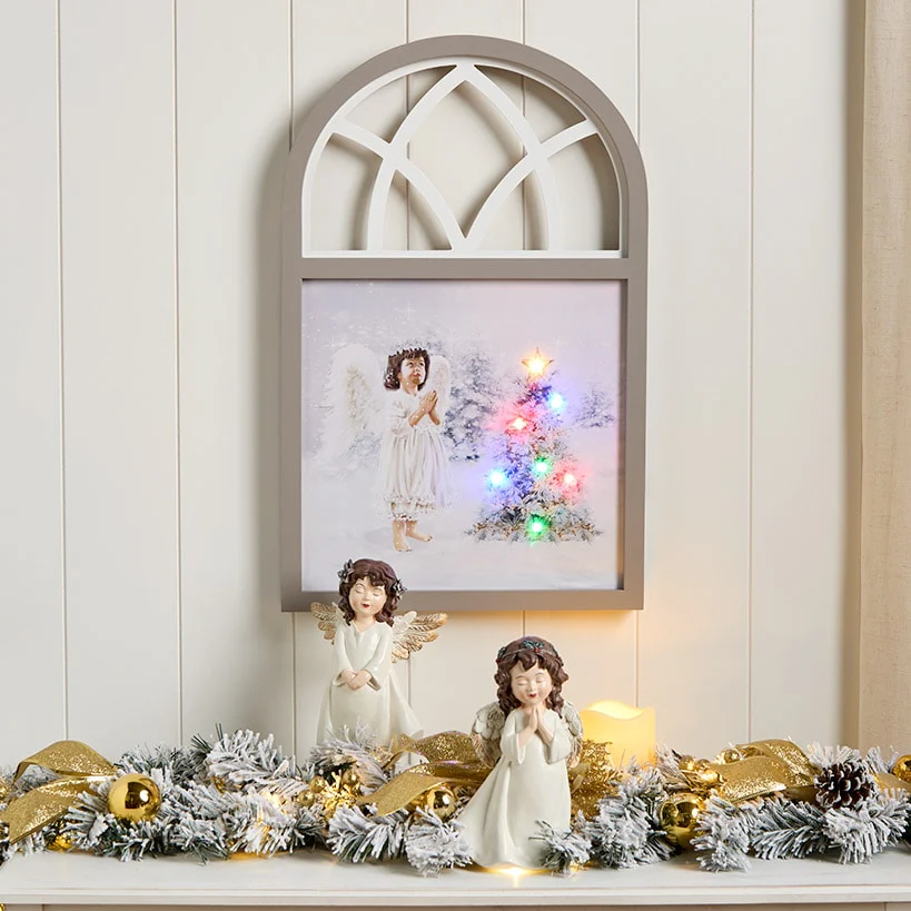 Christmas Angel Framed Lighted Wall Art - Image 3