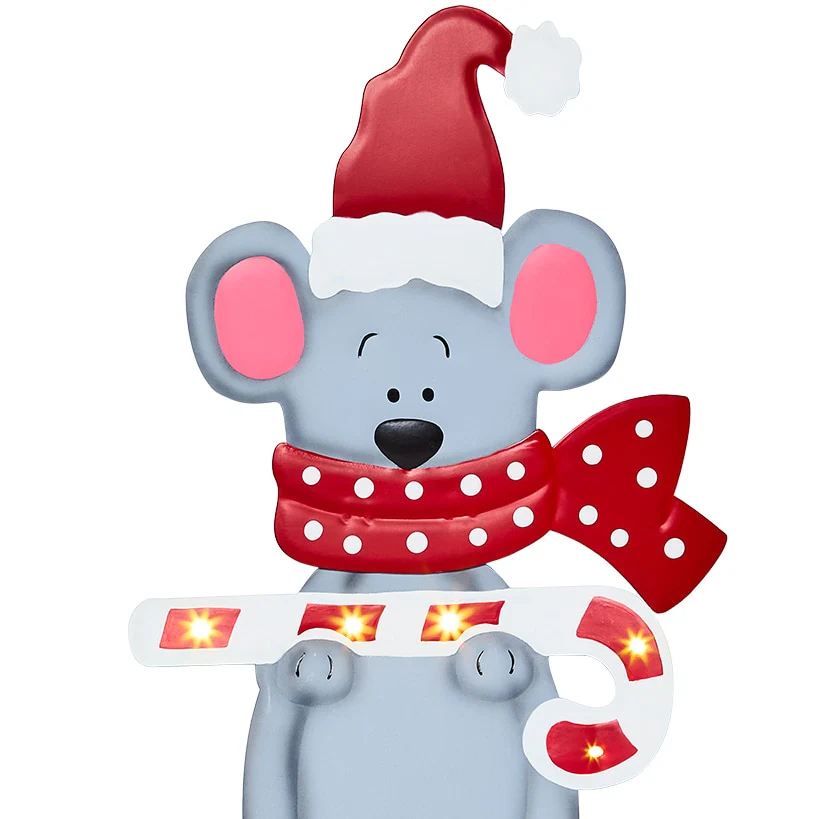 Christmas Mouse Garden Stake - Image 2