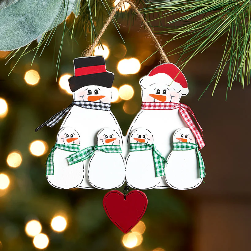 Christmas Personalized Snowman Family Ornaments - Image 5