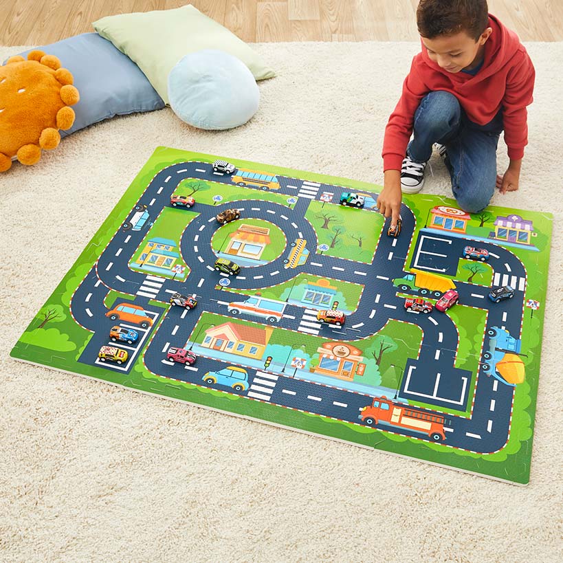 City Road Puzzle Play Mat - Ultimate Imaginative Playground for Kids 12 Pc. - Image 3