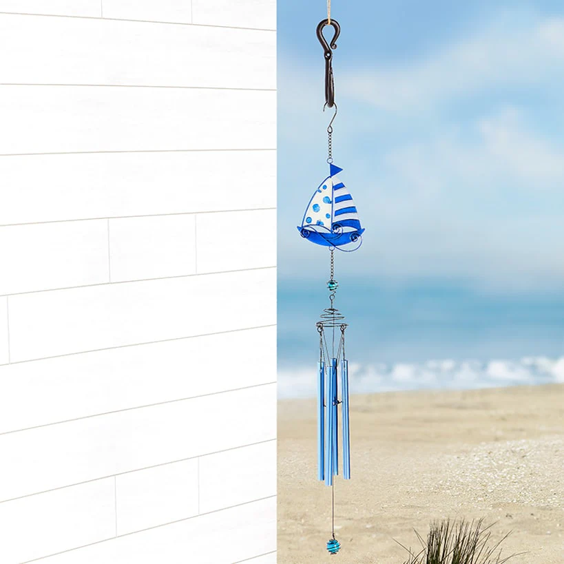 Coastal Windchime Sailboat or Seahorse - Image 2