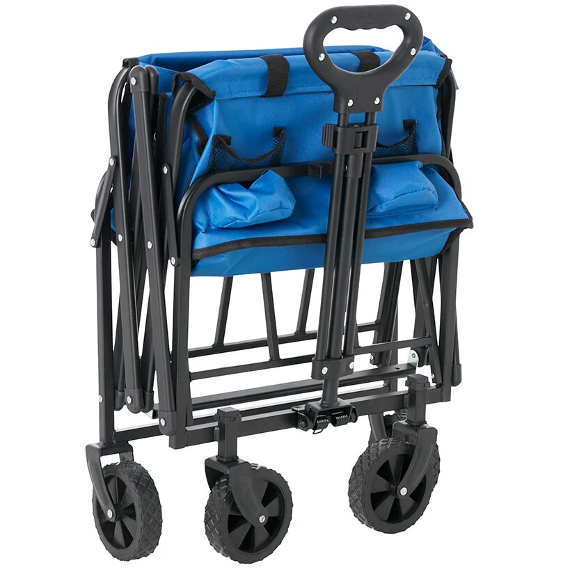 Collapsible Folding Wagon - Large Compartment and 2 Mesh Pockets - Image 3