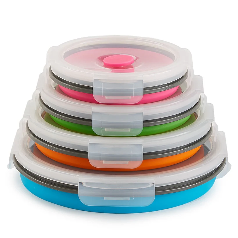 Collapsible Locking Lid Food Storage Round 8-Pc. - Image 3