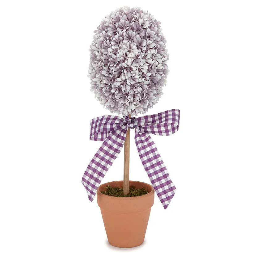 Colorful Faux Boxwood Collection Potted Topiaries - Image 7