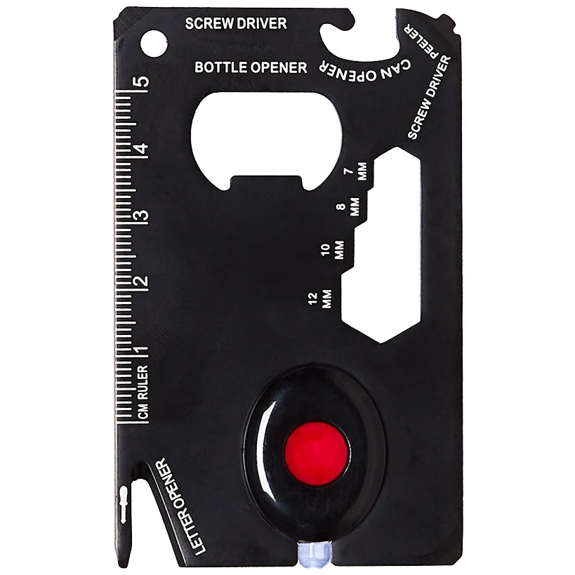Compact LED Multifunction Stainless Steel 12 in 1 Tool - Image 2