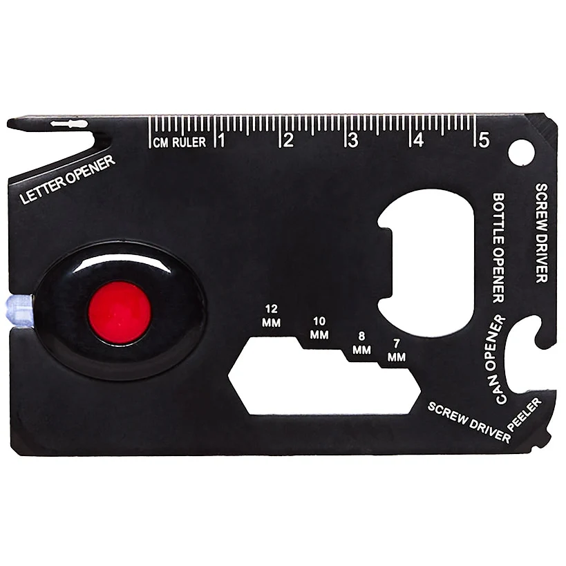 Compact LED Multifunction Stainless Steel 12 in 1 Tool - Image 4