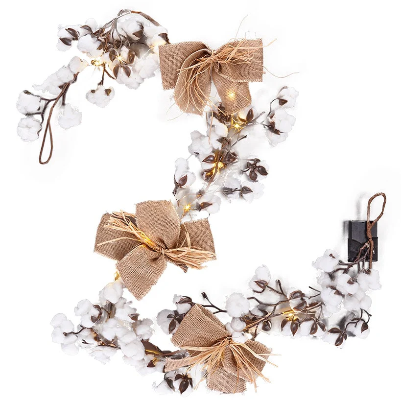 Country Cotton Boll Decor - Image 11