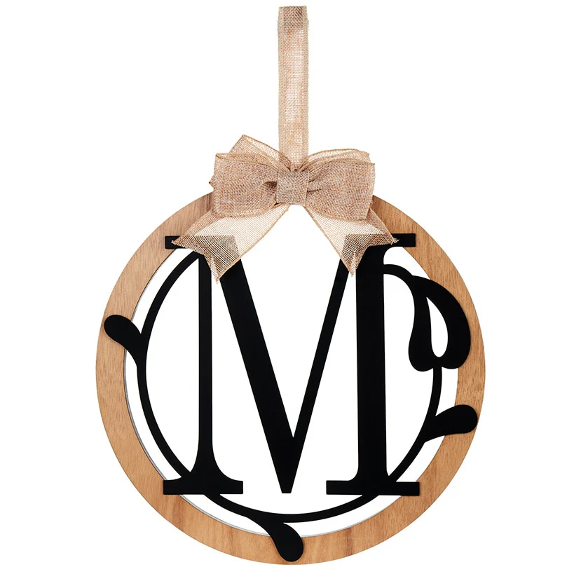 Country Monogram or Welcome Wall Hanging With Bow - Image 10