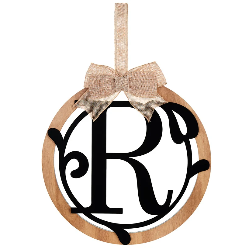 Country Monogram or Welcome Wall Hanging With Bow - Image 12