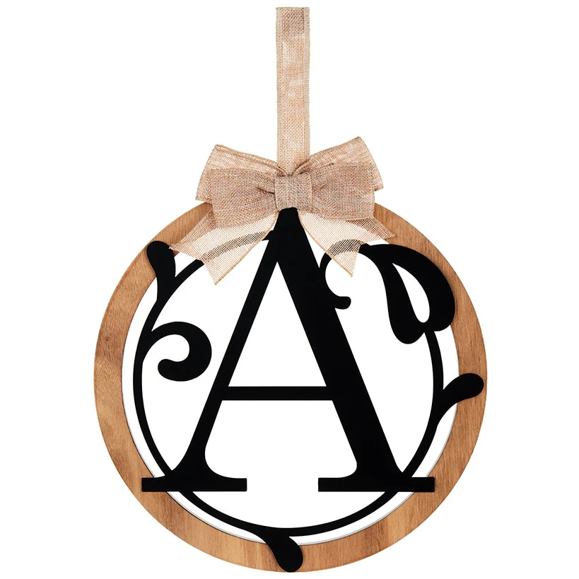 Country Monogram or Welcome Wall Hanging With Bow - Image 5