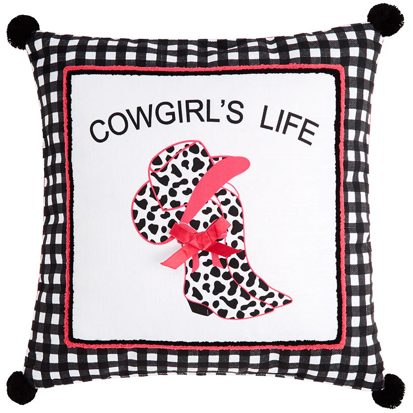Cowgirl Embroidered Decorative Pillow - Image 6