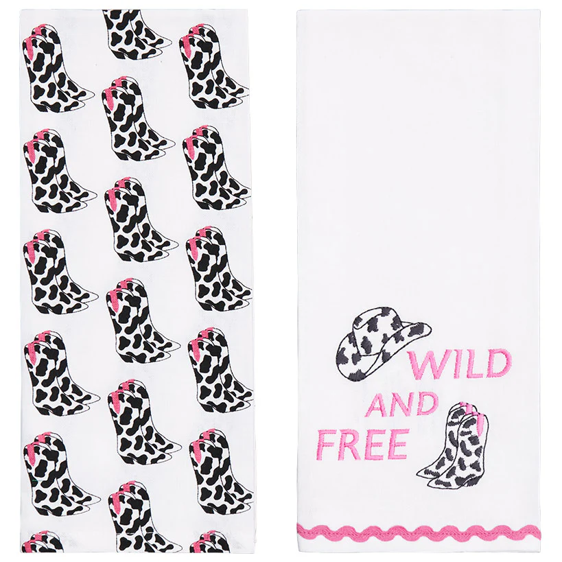 Cowgirl Themed Embroidered Kitchen Towels, Set of 2 - Image 6