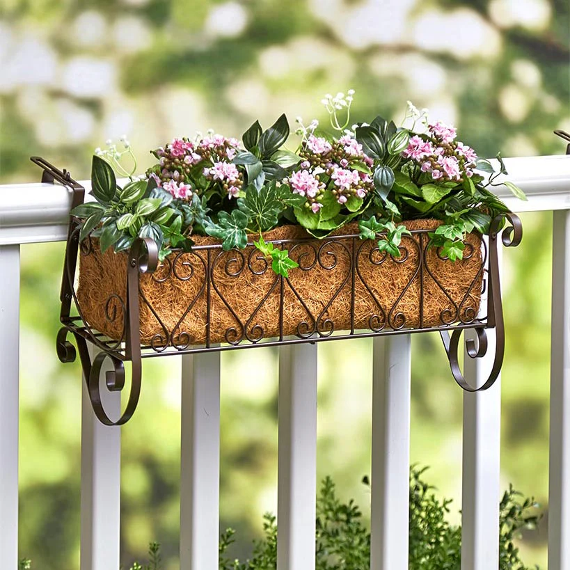 Decorative Fence and Rail Planters for Outdoor Flowers - Image 7