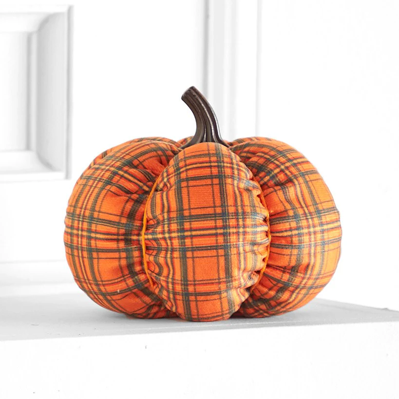 Decorative Harvest Plush Pumpkin - Image 3