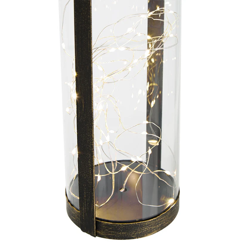Decorative Wall Sconce With Fairy Lights - Black, Rustic Copper, or White - Image 4