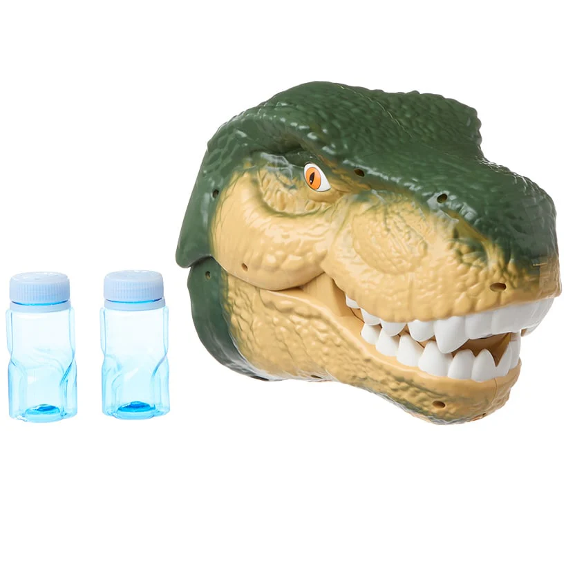 Dinosaur Bubble Machine - LED Light, Realistic Roaring, and Bubble Solution - Image 5