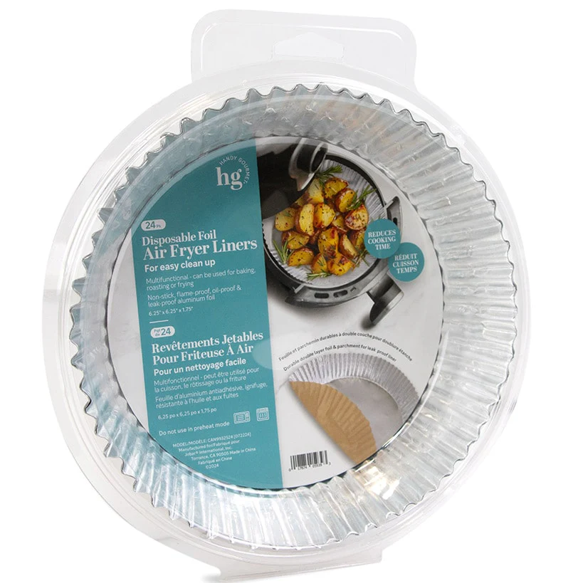 Disposable Foil Air Fryer Liners - Set of 24 - Square or Round - Image 6