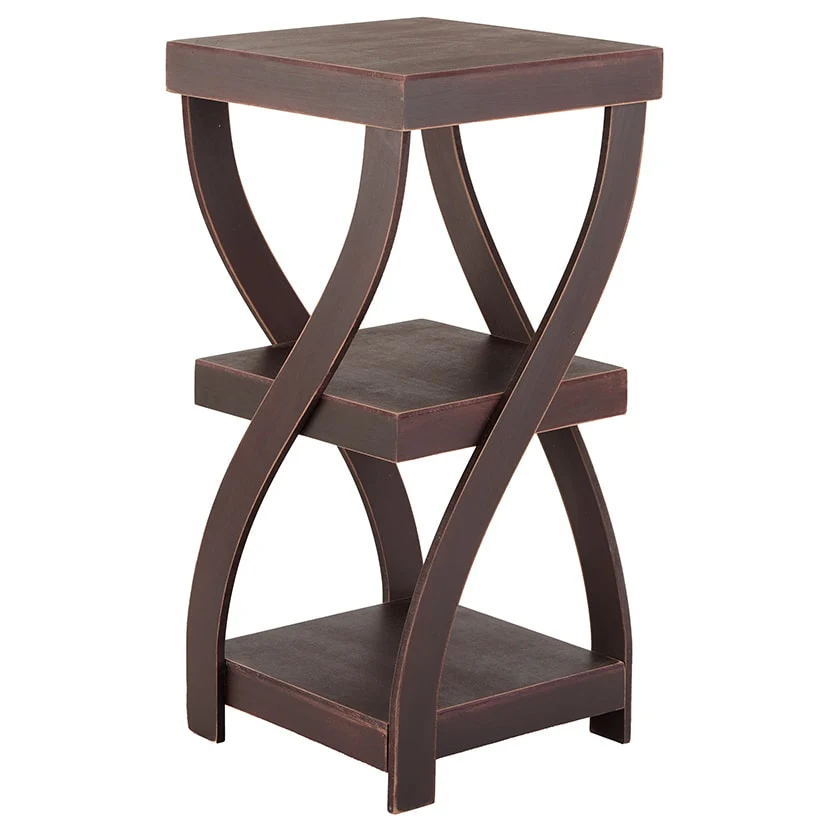 Distressed Twisted Wood Accent Table - Image 8