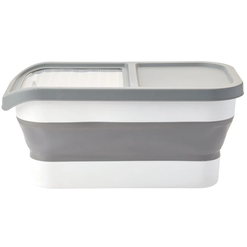 Dog Food Storage Container - Collapsible, 18LB Capacity, Sliding Lid - Image 2
