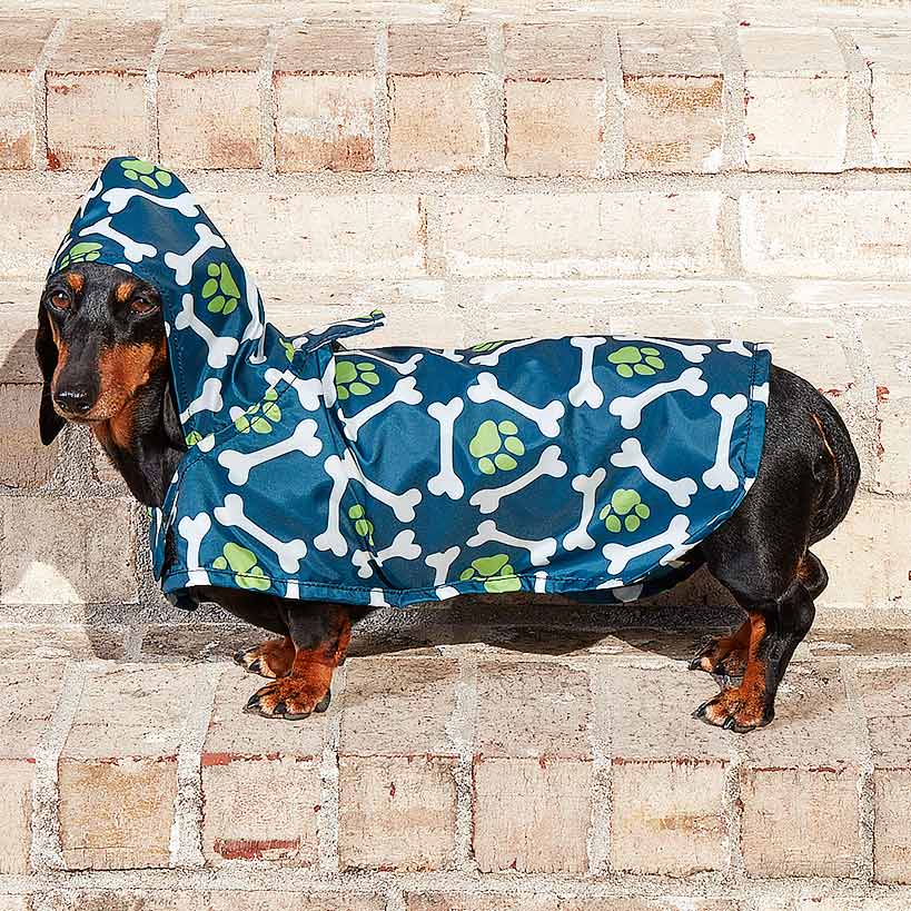 Dog Rain Poncho - Water-Resistant with Secure Belly Strap - Image 3