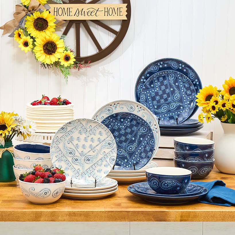 Dolly Parton Stoneware Everyday Paisley 12-Pc Dinnerware Set - Image 2