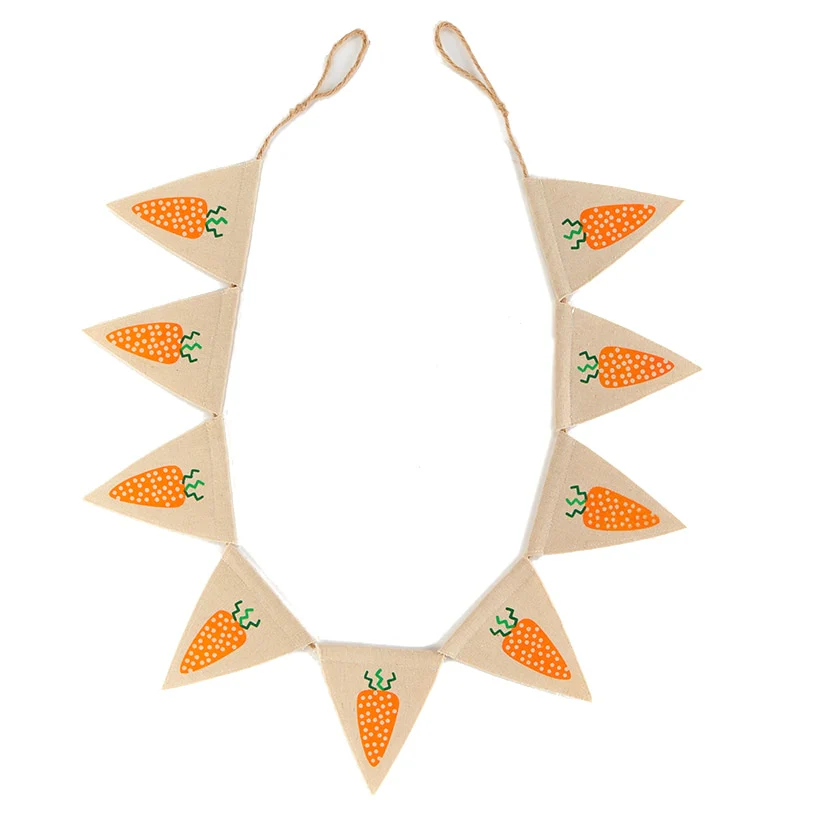 Easter Country Bunnies, Decorative Carrot Garland, or Carrot Wreath - Image 13